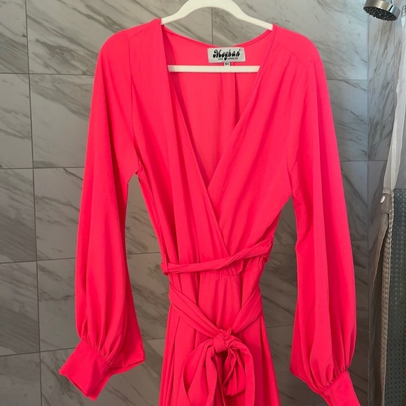 Meghan LA hot pink maxi dress XL - Picture 2 of 7